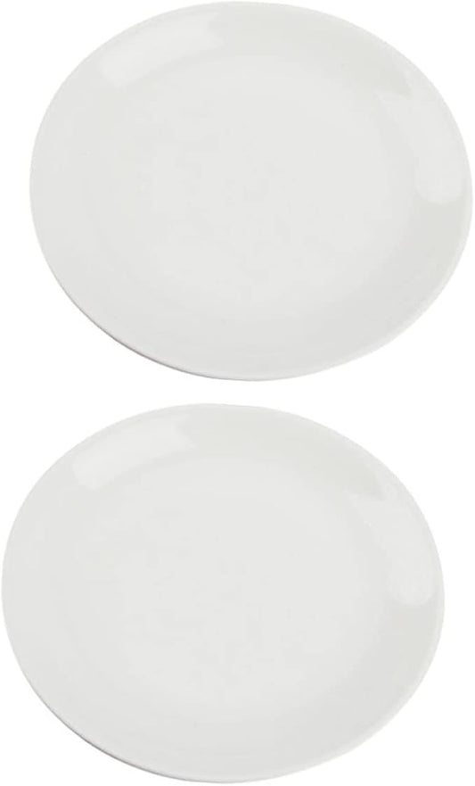 Cabilock 2Pcs White Ceramic Dipping Plate Condiment Dish for Appetizers and Sauces and Stable Design for Electric Oil Aromatherapy Warmers and Home Decor