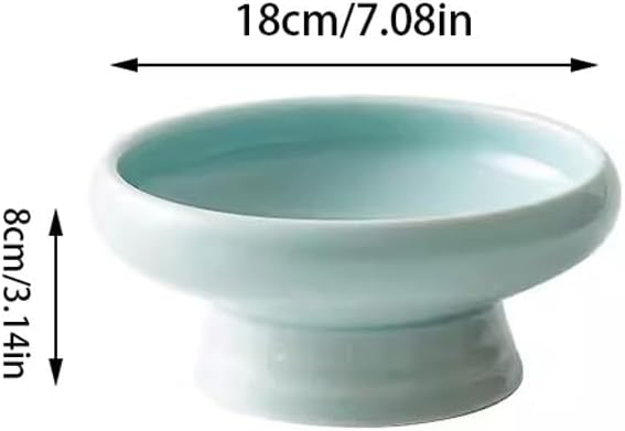 Kitchen Plates Ceramic High-foot Dinner Plate Home Salad Plate Fruit Plate High-foot Dessert Plate Restaurant Appetizer Plate Restaurant Plates(7.08inch)