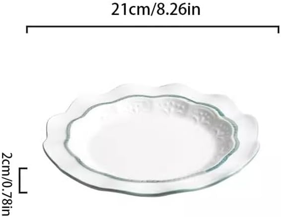 Kitchen Plates Creative Petal Lace Dinner Plate Home Restaurant Kitchen Salad Plate Appetizer Plate Desktop Decoration Tableware Restaurant Plates(21cm)