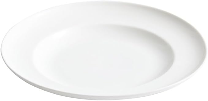 Appetizer Plates Plate Tableware Deep Soup Plate Large Vegetable Plate Household White Ceramic Plate Cheap Plates(Large)