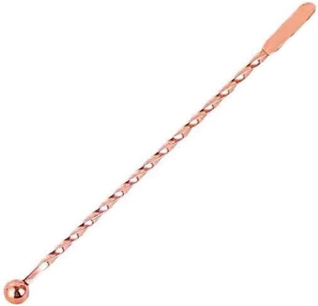 19cm Swizzle Stick Mixing Cocktail Stirrers Sticks for Coffee Beverage Mixer Muddler Stainless Steel Reusable (Thread Silver)