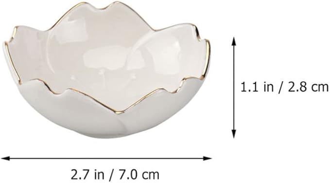 BESPORTBLE Sauce Dish 3pcs Cherry Glass Soy Sauce Dish Flower Petals Shaped Mini Cute Crystal Dessert Bowl Appetizer Plates Tea Bag Holder Small Dip Bowls for Jam Sushi