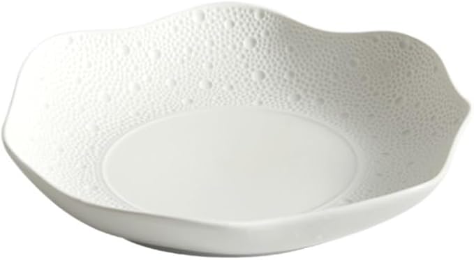 Plates, Household Vegetable Plate Simple Ceramic Tableware Salad Dessert Large Bowl Noodle Soup Bowl Plates Ceramic(10inches)