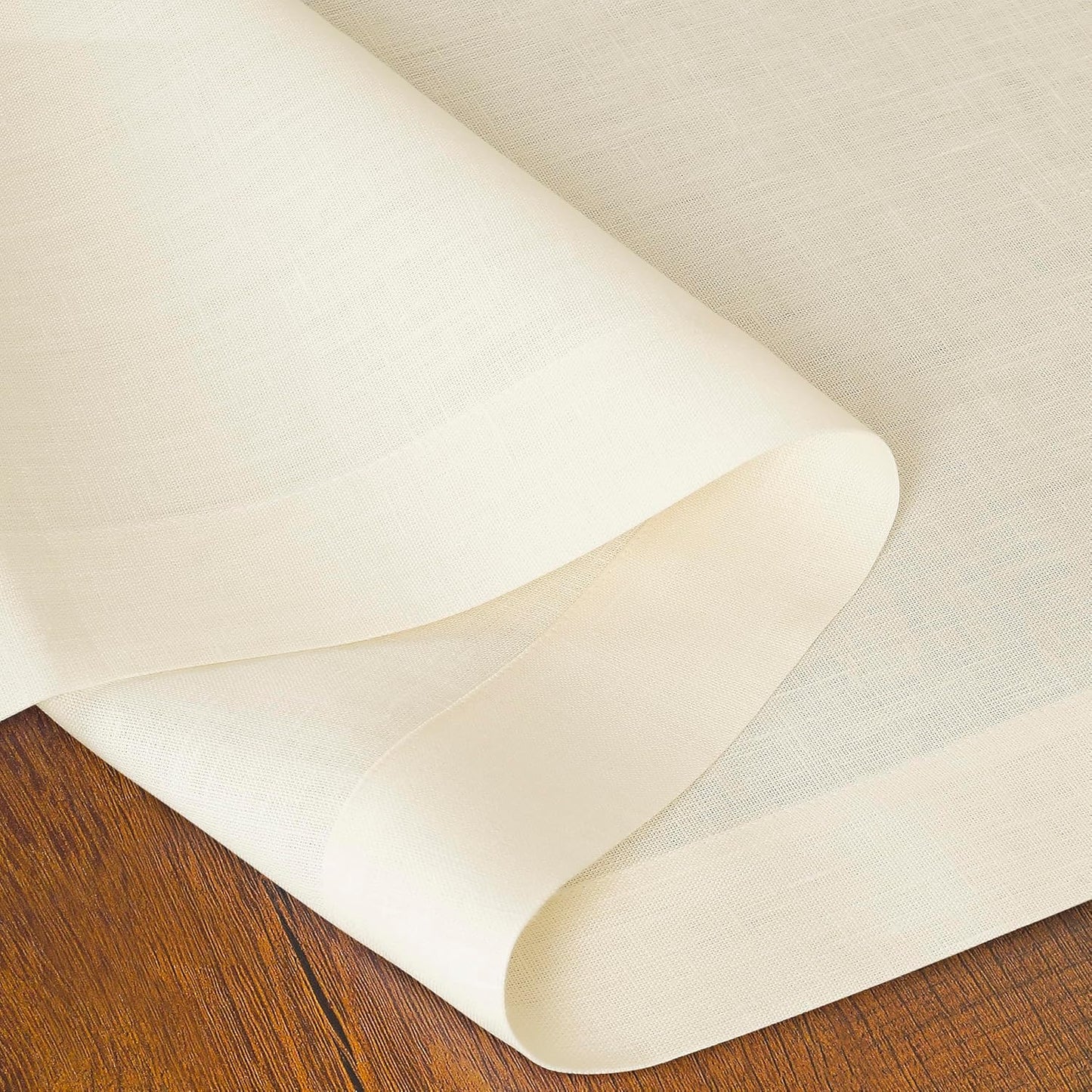 D'Moksha Homes Linen Ivory Table Runner 72 Inches Long - 100% Pure Linen 14 x 72 Inch Table Runner for Dining, Mothers Day, Spring - Machine Washable