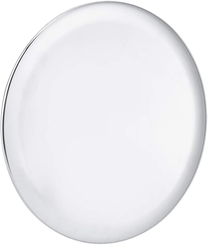 Zerodis Tea Tray 11 Inch Stainless Steel Round Serving Tray Mirrored Finish Circular Platter for Serving Trays Towel Storage Dish Plate Tea Fruit Trays Cosmetics Jewelry Plate Silver (Large Round