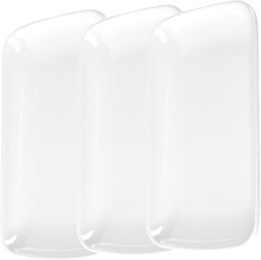 Cabilock 3Pcs Rectangular Snack Plates Breakfast Serving Dishes Kitchen Food Plates for Appetizers and Salads Suitable for Home Use