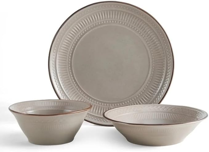 12-Piece Dinnerware Set Stoneware Ceramic Tableware Set Hotel Plate and Bowl Dinner Plate Set