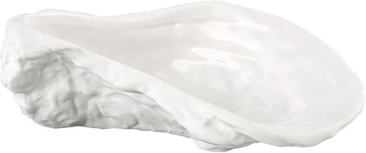 Sauce Dish Creative Oyster Shell Shape Ceramic Plate Upscale Restaurant Personalized Dessert Plate Dipping Bowl Appetizer Plate Snack Plate(B)