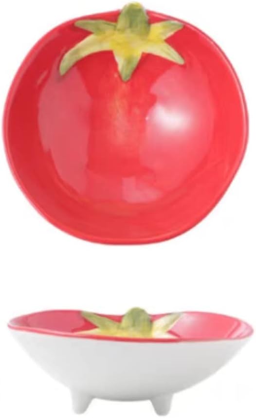 Dipping Sauce Bowls Appetizer Bowls Creative Tomato Ceramic Tableware Dried Fruit Plate Snack Plate Fruit Plate Home Vegetable Plate Snack Plate Candy Plate Ceramic Dip Bowls Dipping Sauce Bowls