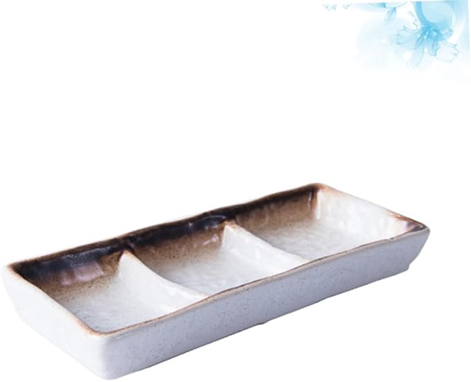 Home Use Ceramic Appetizer Plates Seasoning Dish for Dipping Sauces Mocha Color Easy to Clean Flavor Bowl for Parties Everyday Use