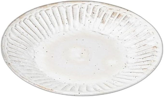 Kohiki Sogi 8.0 Japanese Plate, 9.4 x 9.4 x 1.3 inches (24 x 24 x 3.3 cm) | Appetizer Plate, Ceramic, Setomonohonpo