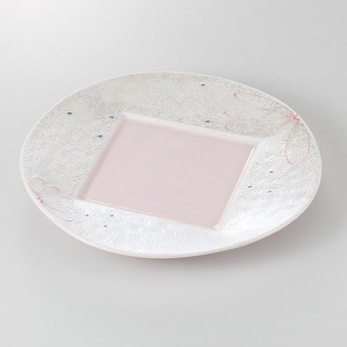 せともの本舗 Ichin Flower Crest Appetizer Plate, 9.4 x 1.0 inches (24 x 2.5 cm), 24.8 oz (680 g), Appetizer Plate, Restaurant, Commercial Use, Restaurant