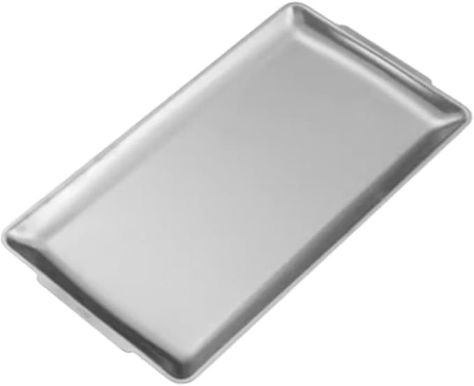 Metal Serving Tray for Food and Snacks, Rectangle Organizer for Dining, 36cmx20cm