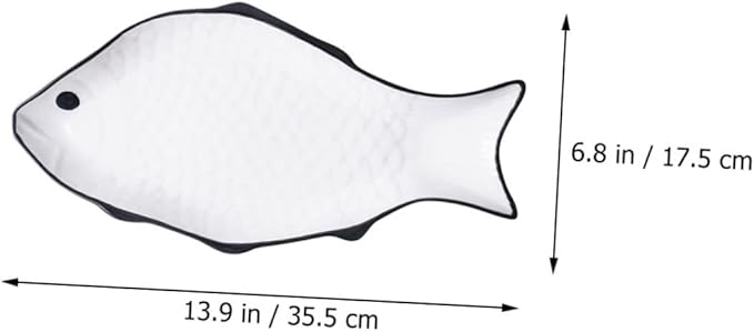 Ceramic Fish-shaped Steaming Dish Medium Smooth Surface for Serving Fish and Desserts Restaurants