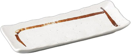 セトモノホンポ(Setomonohonpo) Serving Dish with Kouhiki Line [9.8 x 9.5 x 2.5 cm ] | Appetizer Plate |