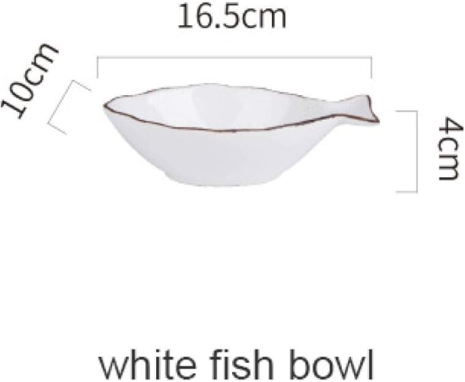 Appetizer plateOcean Style Ceramic Plate Tableware Whale Fish Dish Shell Starfish Trumpet-white fish bowl