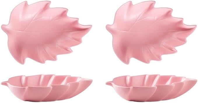 FAREWELL Dipping Bowls Leaf Shape Soy Sauce Dish Ceramic Soy Sauce Dish Appetizer Plate Condiment Sauce Bowl Salad Dessert Snack Appetizer Or Serving Condiment Appetizer Bowls (Color : A)