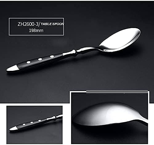 20-Piece Vintage Silverware Set with Black Bakelite Handles - Elegant Flatware for Home Kitchen & Special Occasions, Dishwasher Safe (Includes Forks, Spoons & Knives)