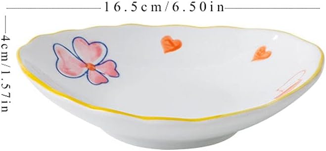 HEXEH Salad Plate 6 inch Ceramic Dessert Dishes Soy Sauce Dipping Plates Snack Fruit Appetizer Side Dishes Serving Dish Japanese Style Dinnerware Set (2pack) Plastic Plate (Color : A)