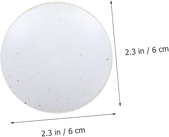 Cabilock Japanese Style Ceramic Snack Plate Handmade Dish for Sauces and Appetizers Decorative Tableware for Parties and Celebrations White Lightweight Safe Material