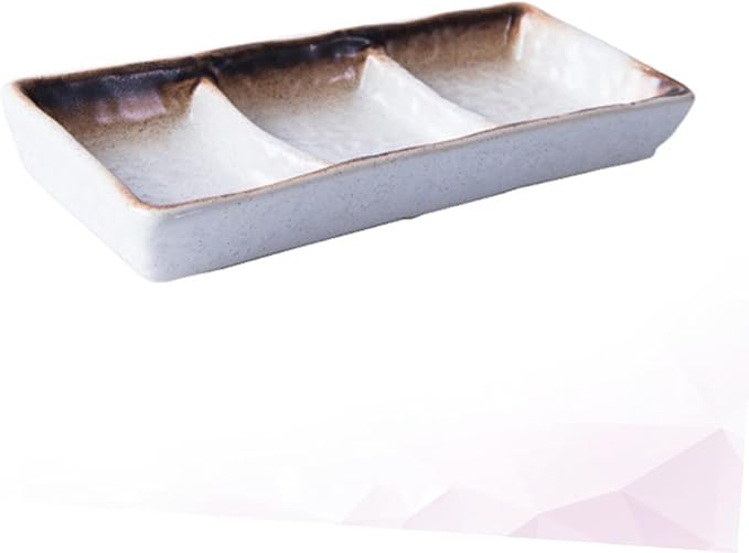 ABOOFAN Home Use Ceramic Seasoning Dish Appetizer Plates Mocha Color Flavor Dish for Sauces Condiments and Snacks for Home Restaurants and Catering