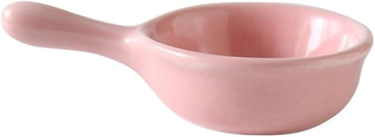 Healifty Ceramic Sauce Dishes with Handle Creative Mini Appetizer Plates for Dipping and Seasoning for Home School and Restaurants Dish