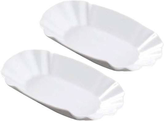 2pcs Multi-function Ceramic Bowls for Appetizers Snacks for Dried Fruits Nuts and More for Home Parties and Gatherings Dishwasher Safe Design