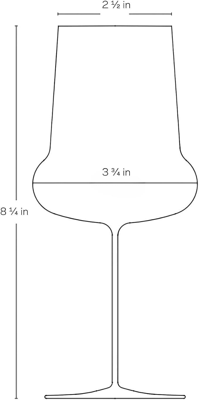 Nude Ghost Zero Belly Red Wine Crystal Large Glass 24.25 oz, Drinking Glasses, | Lead - Free |, Stem Unique Modern Wine Glasses, Perfect for Cocktail