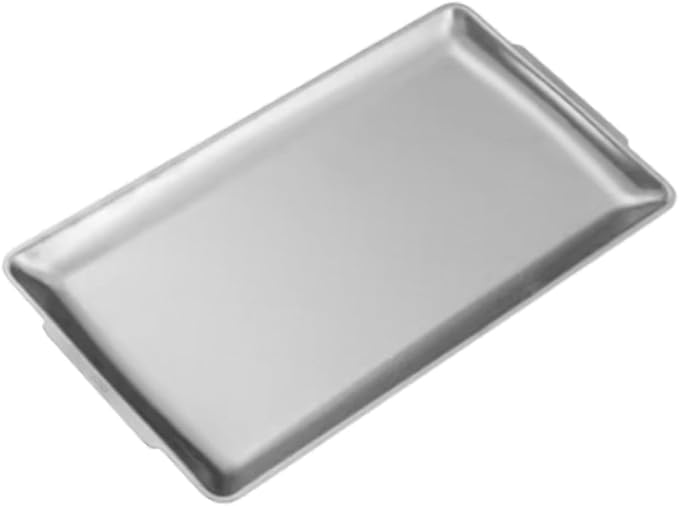Metal Serving Tray for Food and Snacks, Rectangle Organizer for Dining, 36cmx20cm