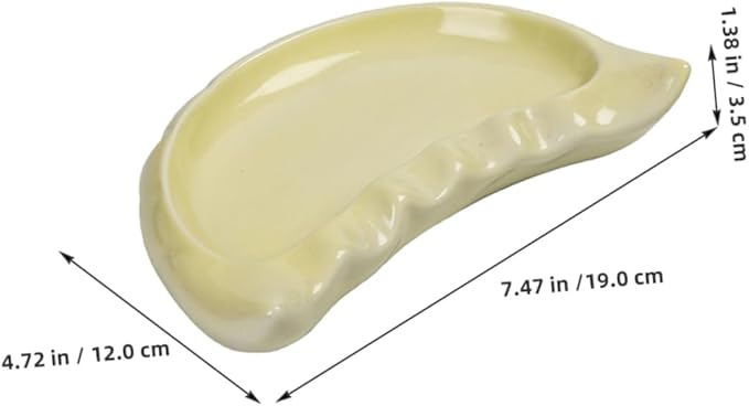 Ciieeo Ceramic Dumpling Plate Cute and Creative Appetizer Dish for Dumplings Snacks and Fruits Spacious and Multipurpose Design for Family Gatherings and Parties