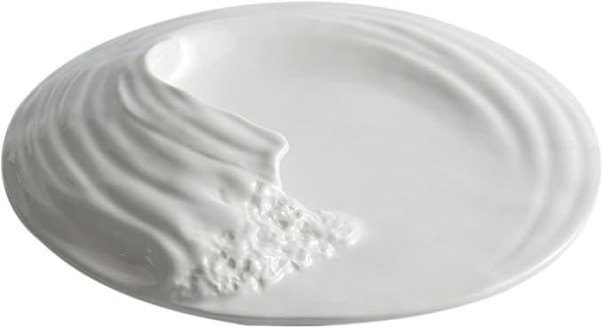 Cabilock Chunky Porcelain Dinner Plates Appetizer Plate Ceramic Serving Platter for Party