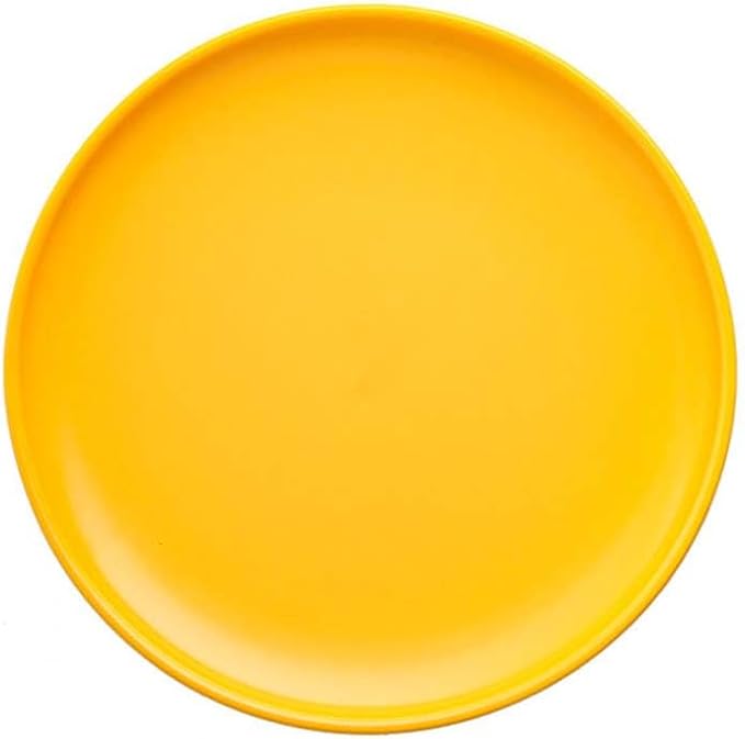 Ceramic Dessert Plates Set of 2,Mini 6 inch Porcelain Round Salad Plate,Serving Appetizer Dish,Yellow Small Dishes Dinner Plate,Food Dinnerware for Kitchen