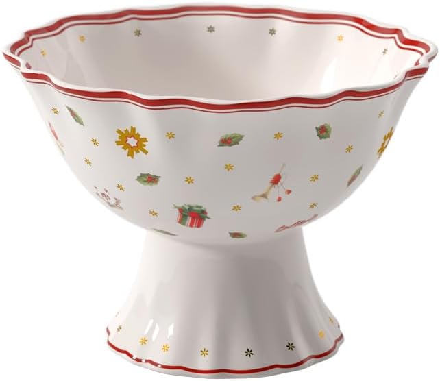 Villeroy & Boch Toy's Delight Footed Individual Bowl, Porcelain, White/Colourful, Small