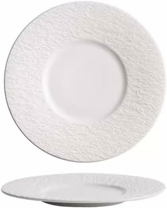 SONGCHAO Party Supplies Western Food Plates, Household Simple Nordic Steak Dinner Plates, Light Luxury Flat Plates, Shallow Plates, Ceramic Tableware Party Plates (Color : B)