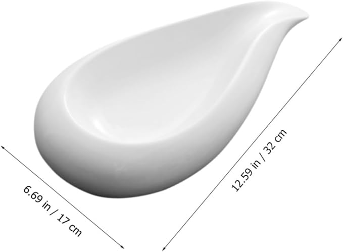 Zerodeko Ceramic Appetizer Plate Irregular Food Serving Dish for Fruits Snacks Desserts Easy to Clean Ceramic Display Plate for Home Party Restaurant Use
