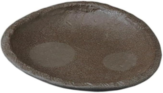 Carbonized Dochonabuchi 6.3 Dishes [8.2 x 7.2 x 1.2 inches (20.9 x 18.4 x 3 cm) | Appetizer Plate, Ceramic, Setomonohonpo