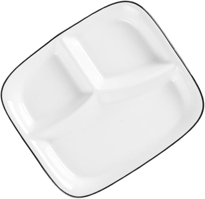 Ceramic Divided Plate Dinnerware for Appetizers Desserts and Portion Control Easy to Clean Stylish Design for Home Use