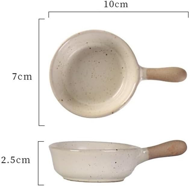 Appetizer Plates Ceramic Appetiser Dishes Ketchup Side Dish Condiment Relish Plate with Grip Handle for Condiment