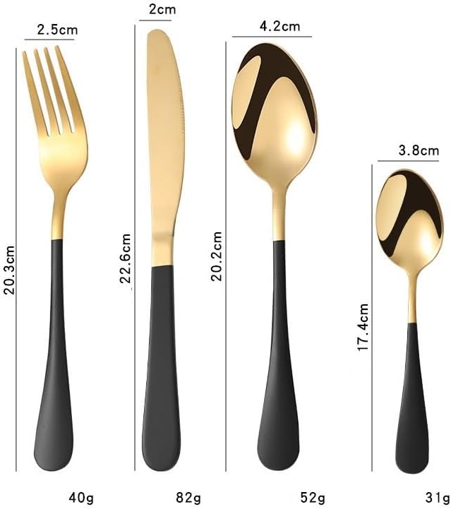 Stainless Steel Flatware serving set,Home Kitchen Eating Tableware Set,Dishwasher Safe,For Home Kitchen Restaurant Hote 24-piece Stainless Steel Cutlery Set Home Restaurant Steak Knife Fork Spoon Set(