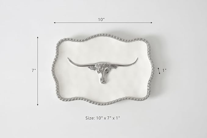 Pampa Bay Longhorns Small Tray, 10" x 7" x 1"