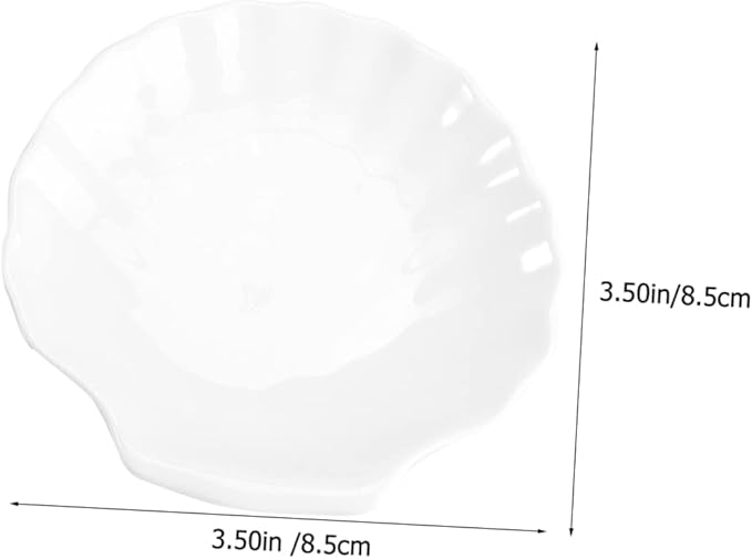4Pcs Multi-Function Ceramic Plates Set Creative Dessert and Seasoning Plates Porcelain Side Dish Bowls for Home Dining Breakfast and Snacks