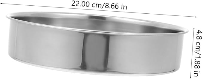 Cabilock 2 pcs Stainless Steel Steaming Plates for Kitchen Supplies Silver Serving Trays for Cold Noodles Cakes Easy to Clean Polished Design Dishwasher Safe