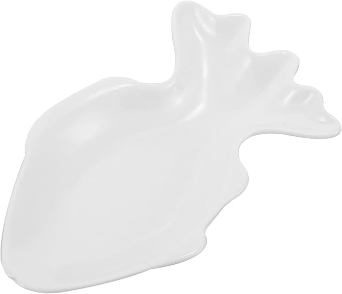 Amosfun Fish Shaped Ceramic Plate for Appetizers Small Fish Platter for Dipping Sauces Cute Snack Serving Dish for Boys and Girls and Parties 6 Gradient Design