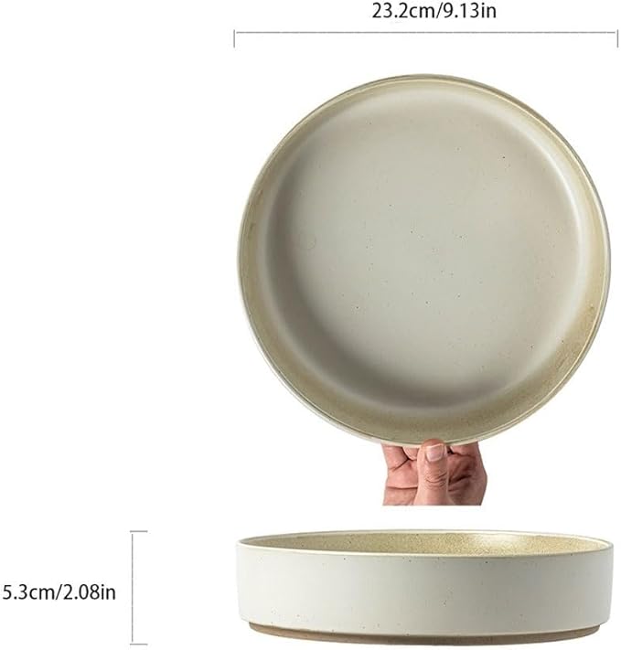 Kitchen Plates Simple Ceramic Tableware Salad Bowl Home Deep Plate Soup Plate Hotel Dessert Plate Restaurant Dish Plate Restaurant Plates