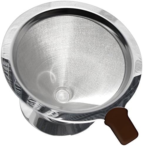 Mixpresso Pour Over Coffee Cone Dripper with Cup Stand - Paperless and Reusable Coffee Maker Filter