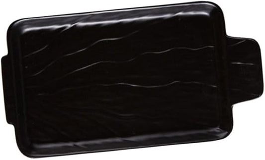 Tableware Wedding Guest Steak Plate Japanese Appetizer Plates Ceramic Jewelry The Wedding Ceramic Platter Plates Practical Food Serving Dish Ceramic Sushi Platt (Black-29.5 * 16.2 * 2.5cm