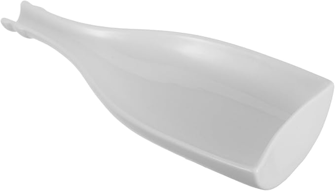 Amosfun Wine Bottle Shaped Ceramic Plate Elegant Food Dish for Cold Appetizers Unique Dinner Container for Home Restaurant Bar and Parties Decorative Food Serving Tray