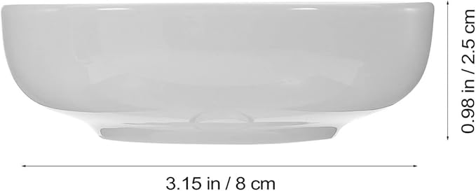 Zerodeko 6pcs Ceramic Snack Serving Dishes Small Condiment Plates for Dipping Sauce for Sushi Ice and Appetizers Easy to Clean and Store