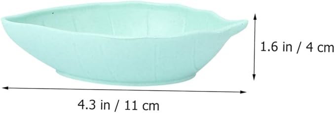 Luxshiny 16Pcs Leaves Shaped Appetizer Plates Multi Purpose Seasoning Dish for Condiments Snacks Vinegar Portable Kitchen Tableware for Home Restaurant Use Random Color