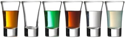 Gmark 2-Oz Shot Glass Set Heavy Base, Whiskey Shot Glasses 6-Pack - Perfect for Wine Tasting, Shooter, Cocktail Pourer, Jigger, Tequila (6 Pack)